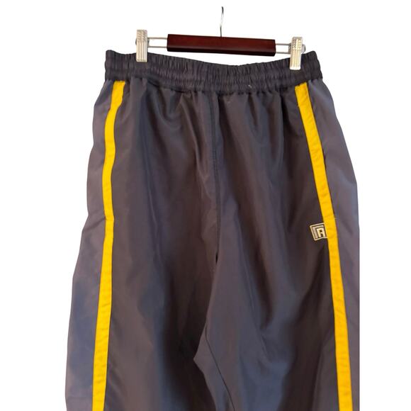 Vintage Fubu Black And Yellow Baggy Track Suit Pants Sweatpant Men’s Medium - Picture 2 of 8